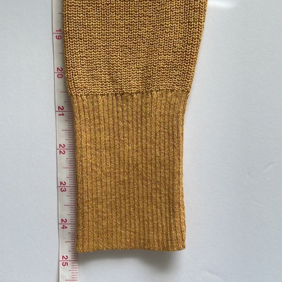 NATURAL‎ REFLECTIONS women’s oversized tunic crew neck mustard yellow sweater M - Picture 13 of 16